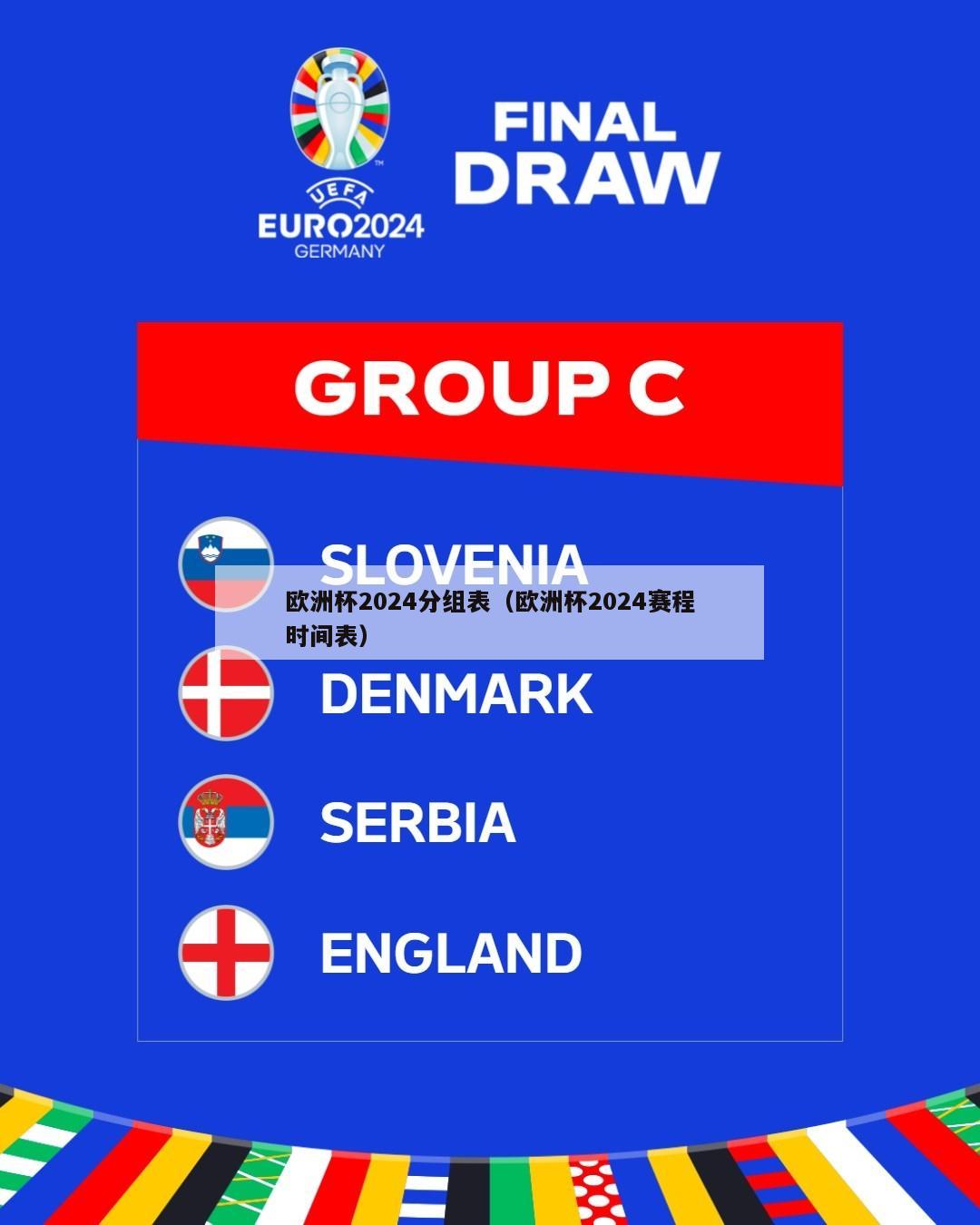 欧洲杯2024分组表（欧洲杯2024赛程时间表）